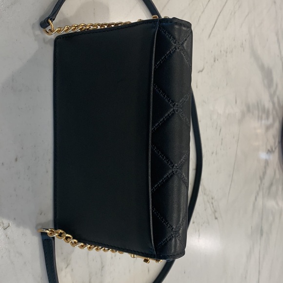 Tory Burch black convertible Georgia turn-lock mini bag with removable strap. - Picture 4 of 10